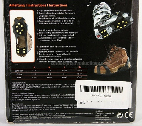 Alpenheat Grips Shoes Black Orange