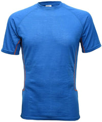 Trekmates Merino Lite Shirts Sleeves Men Merino Blue Orange