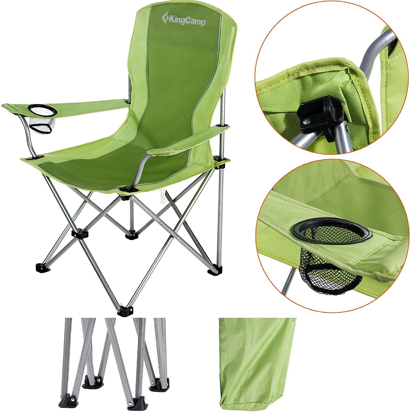 Kingcamp KC3818 Arm Quad Chair Green