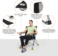 Kingcamp KC3849 Comfort Arm Chair Black Grey
