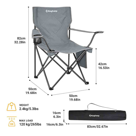 KingCamp KC2216 Lotus B10 Gray Chair