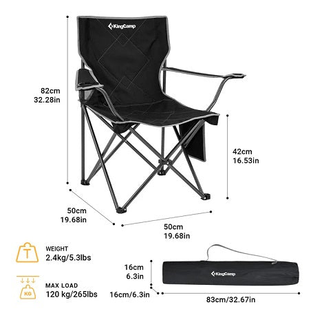 Kingcamp KC2216 Lotus B10 Chair Black