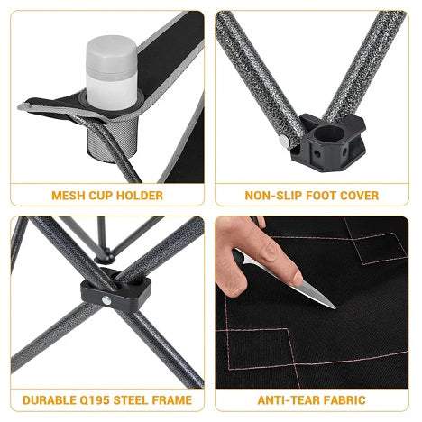 Kingcamp KC2216 Lotus B10 Chair Black