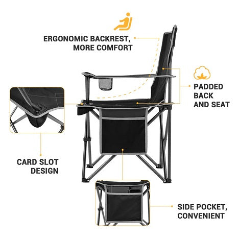 Kingcamp KC2216 Lotus B10 Chair Black