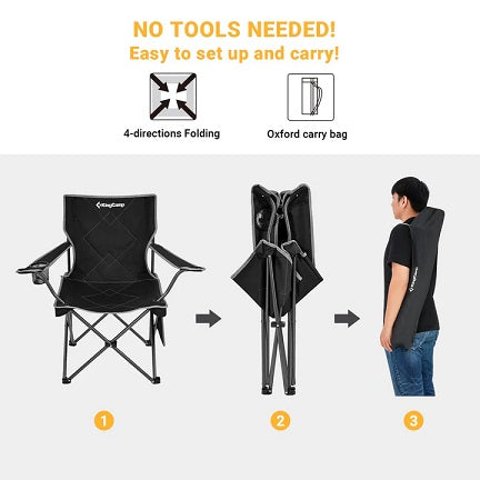 Kingcamp KC2216 Lotus B10 Chair Black