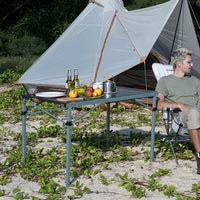 KingCamp KC3866 4 6 Person Aluminum Alloy Table Black