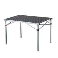 KingCamp KC3866 4 6 Person Aluminum Alloy Table Silver Black
