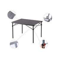 KingCamp KC3866 4 6 Person Aluminum Alloy Table Silver Black