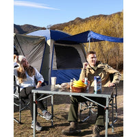 KingCamp KC3866 4 6 Person Aluminum Alloy Table Silver Black