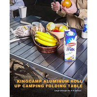KingCamp KC3866 4 6 Person Aluminum Alloy Table Silver Black