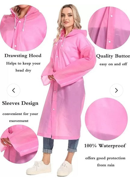 Outdoor Revolution Rain Coat Waterproof Hooded Outdoor Unisex Pink
