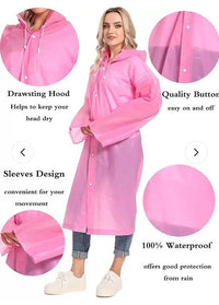 Outdoor Revolution Rain Coat Waterproof Hooded Outdoor Unisex Pink