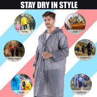 Outdoor Revolution Rain Coat Waterproof Hooded Outdoor Unisex Grey