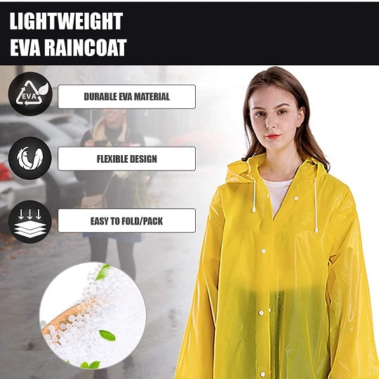 Outdoor Revolution Rain Coat Waterproof Hooded Outdoor Unisex Yellow