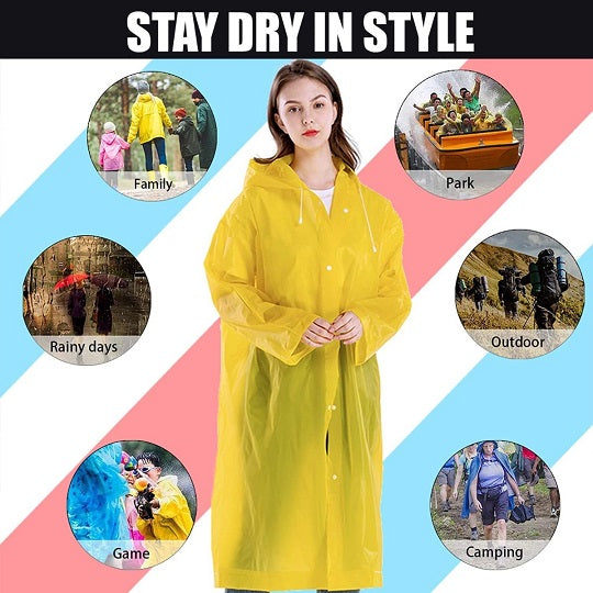 Outdoor Revolution Rain Coat Waterproof Hooded Outdoor Unisex Yellow